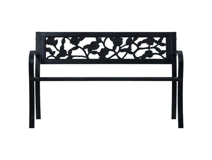 “Winter Sale TOP Banc de jardin Noir - Banc de jardin 125cm Noir Acier PRO27816