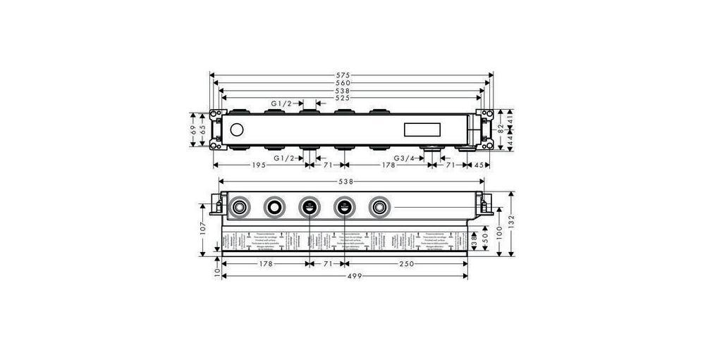 AXOR 18311180 Grundset Axor Thermostatmodul Select