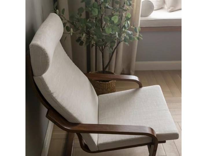 WEIDPHL Coussin de Chaise Poang\, Coussin de Fauteuil Moderne avec Housse Amovible\, Coussin de Fauteuil Multicolore\, Housse de Chaise en Coton Lin/Polyester\,Beige