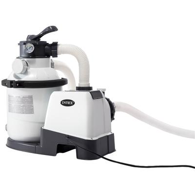 Sandfilteranlage INTEX "Krystal Clear", schwarz-weiß (grau, schwarz, weiß), H:37cm L:0cm, Kunststoff, Filteranlagen, Pumpenleistung ca. 1,2 m³/h