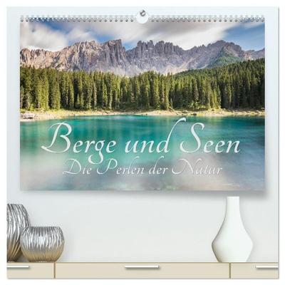 Berge und Seen - Die Perlen der Natur (hochwertiger Premium Wandkalender 2027 DIN A2 quer), Kunstdruck in Hochglanz