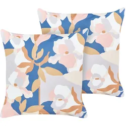 GARTENKISSEN 2er-Set Blumenmuster mehrfarbig 45/45 cm Verezzi