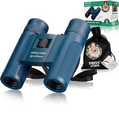 Freek Vonk 9820102 - BRESSER Kinderfernglas 10x25, 10-fache Vergrößerung, Fernglas mit Tasche, Trageriemen, Reinigungstuch