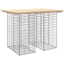 vidaXL Gartenbank aus Gabionen 100x70x72 cm Massivholz Kiefer