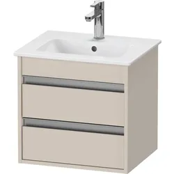 Duravit Ketho Waschtisch-Unterschrank KT644409191 50x41,2x48cm, 2 Schubkästen, wandhängend, Taupe