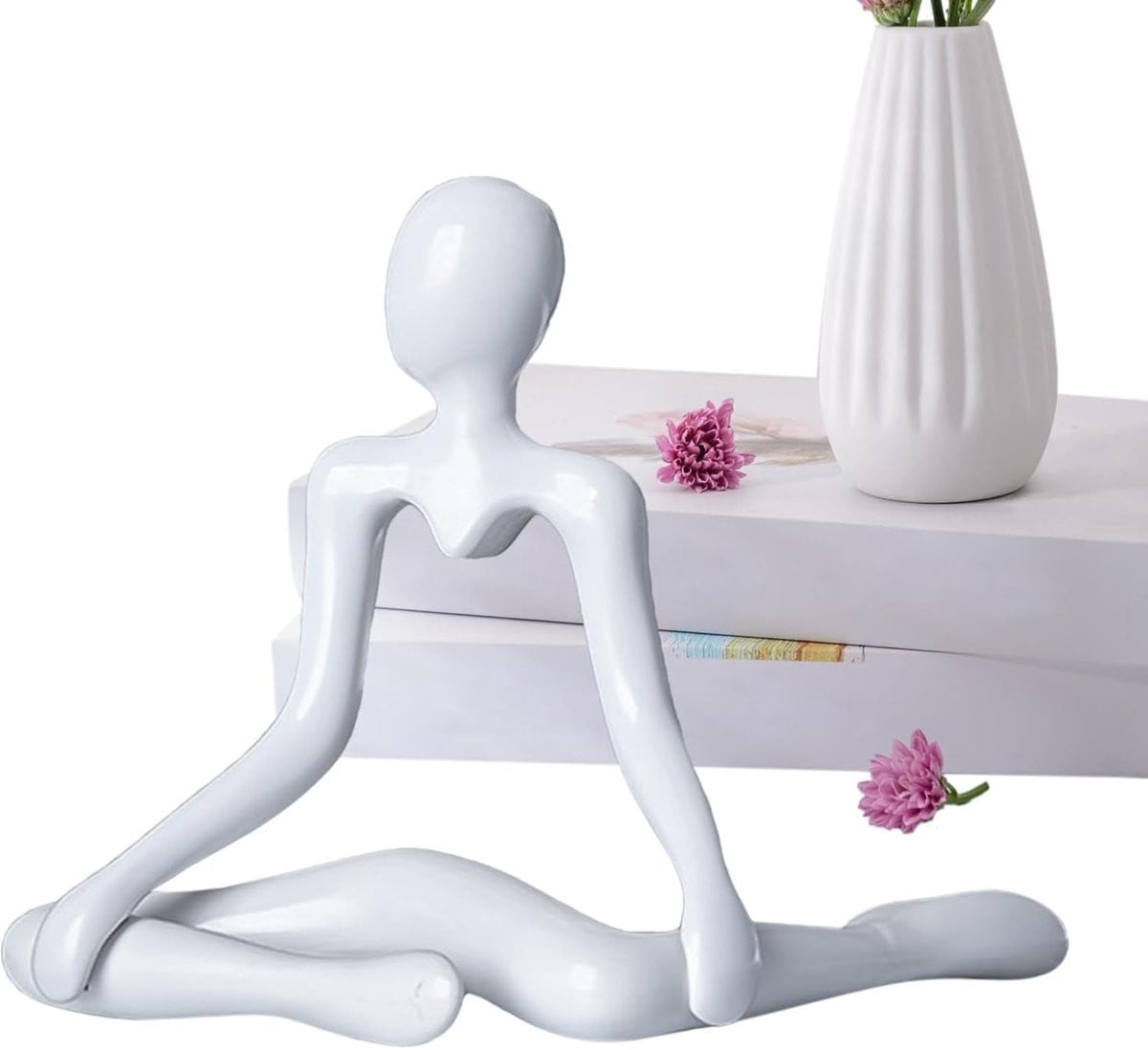 Denker sculptuur - Abstracte witte figuur voor huisdecoratie