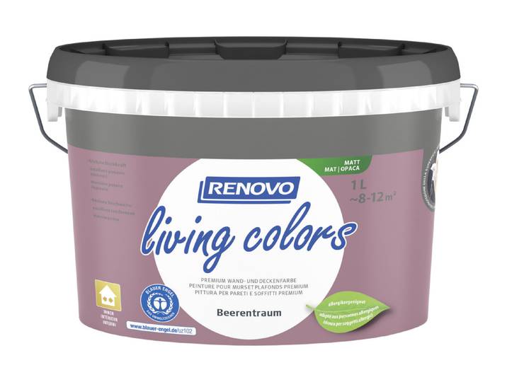 Renovo Living Colors Wand- und Deckenfarbe Beerentraum 1 l