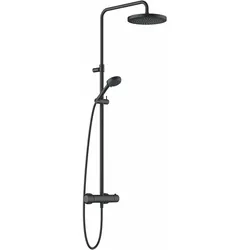 Kludi LOGO NEO Thermostat Dual Shower System, Kopfbrause 250 mm mattschwarz