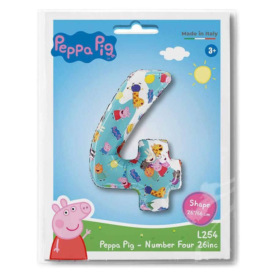 Grabo Balloons XL Peppa Pig Zahlen 4 Ballon (1x) (FL254-P)