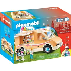 PLAYMOBIL® City Life Eiswagen USA Ice Cream Truck 64 Teile mit Zubehör