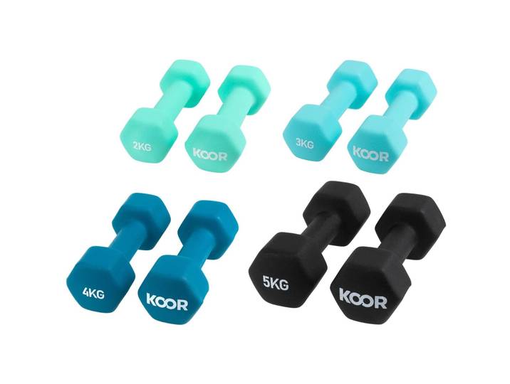 KOOR Hantel-Set Alli Mehrfarbig 2/3/4/5 kg - Hantel