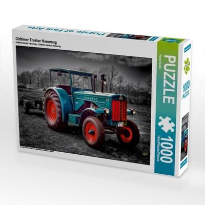 CALVENDO Puzzle Oldtimer Traktor Hanomag 1000 Teile Puzzle quer | 1000 Teile Lege-Größe 64 × 48 cm Foto-Puzzle für glückliche Stunden