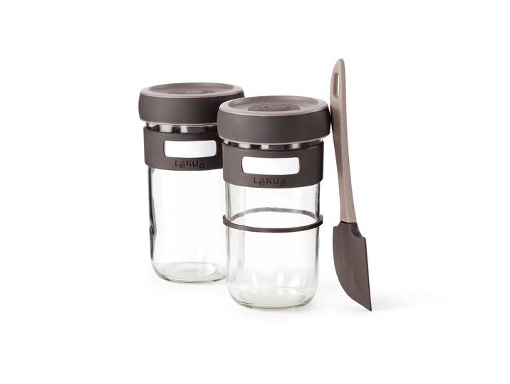 Lékué Kit de démarrage pour pain au levain Lékué lot de 3 Marron