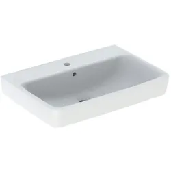Geberit Renova Plan Waschtisch 501644001 70x48cm, Hahnloch mittig, mit Überlauf, weiß