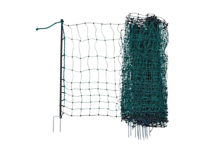 Hundegitter KERBL mit Doppelspitze 20 m , grün (anthrazit, schwarz), H:81cm, Schutzgitter, Hundegitter