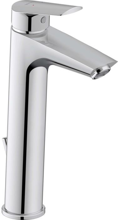 Duravit No. 1 Waschtischarmatur N11030001010 mit Zugstangen-Ablaufgarnitur, Ausladung 129mm, chrom