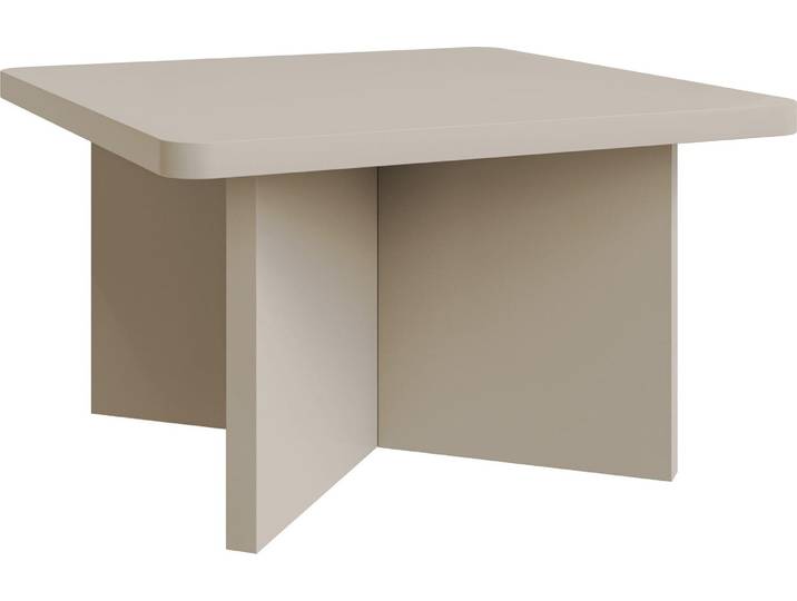 Selsey Qubeo - Table basse 60 cm\, carrée avec piètement croisé\, gris cachemire