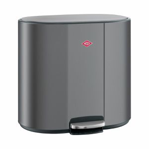 Wesco Mülleimer Multi Collector 2, graphit matt, aus Metall, 2 x 25 Liter
