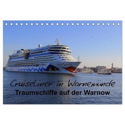 Cruiseliner in Warnemünde (Tischkalender 2027 DIN A5 quer), CALVENDO Monatskalender