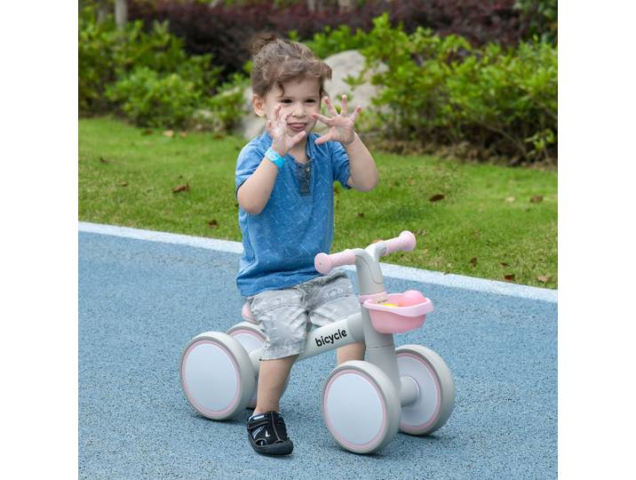 AIYAPLAY Draisienne Enfant 4 Roues Selle Réglable 1-3 Ans