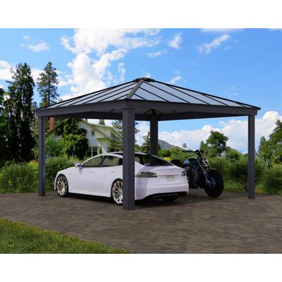 Doppelcarport PALRAM - CANOPIA "Colorado", grau (anthrazit), B/H/T: 207cm x, Carports, 100% UV-geschützt