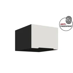 Küchen Aufsatzschrank 50 Küche ARIA Weiss + Schwarz Küchenzeile Anti Fingerprint