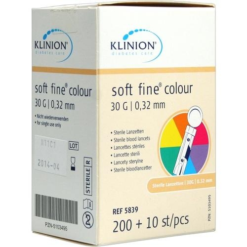 Mediq Deutschland GmbH Klinion Soft fine colour Lanzetten 30 G 05103495