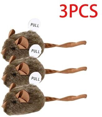 Uplifted Finds Pounce Ready Squeaky Mouse Plush 3 Pcs