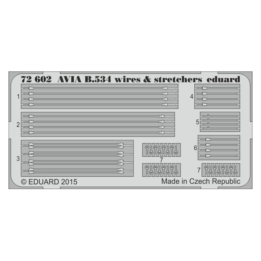 Eduard Avia B.534 wires & stretchers f. (72602)