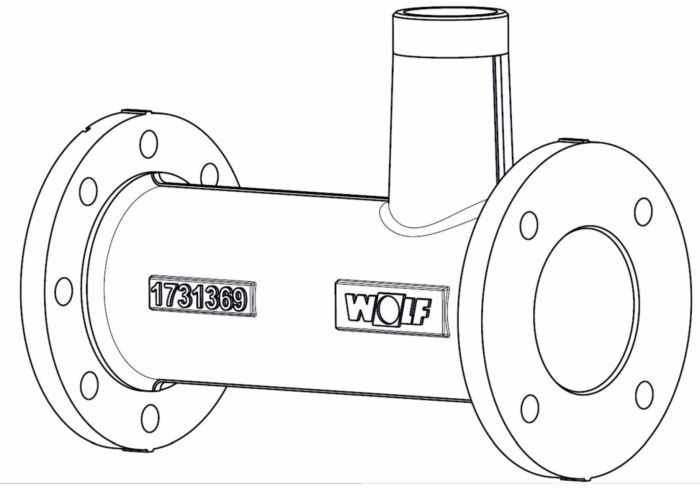 Wolf Anschlussrohr DN100 173136999 für MGK-2 800-1000