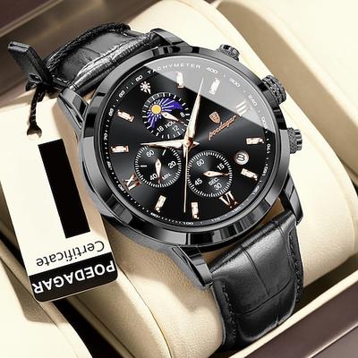 882 neue Herrenuhr, Mondphasen-Multifunktions-Chronograph-Quarzuhr