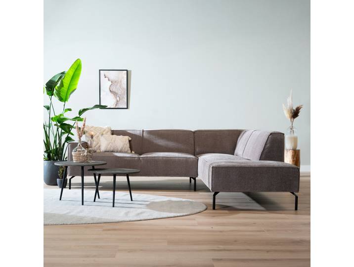 Bronx71 Ecksofa Kansas Chenille taupe rechts