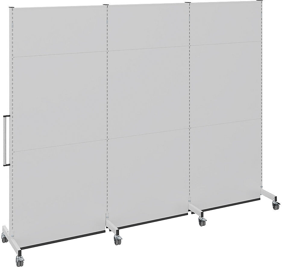 kaiserkraft Mobile Akustikwand, für Industrie und Büro, LxBxH 3000 x 740 x 2521 mm