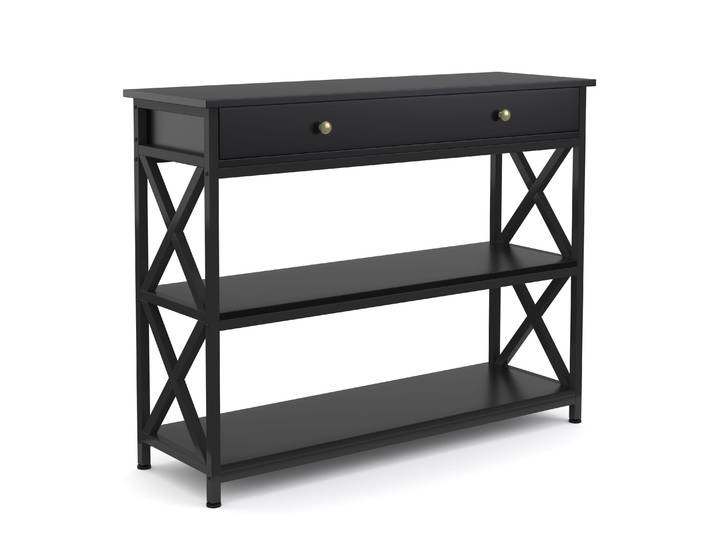 Konsolentisch EDMAR 100 x 80 cm schwarz