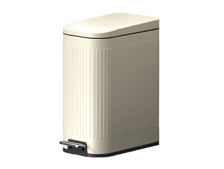 9bbhfJw4R Haushaltsmülleimer Retro-Mülleimer for Wohnzimmer, Küche, Badezimmer(Weiß,18L)