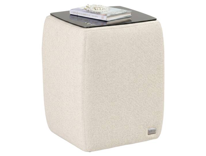 RUF Betten Nachtschrank, Weiß, Glas, Uni, 38x50x38 cm, Schlafzimmer, Nachttische