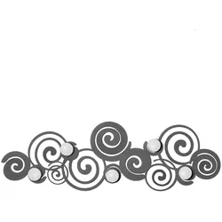 Orfeo - Wandkleiderbügel Schlamm, 6 Haken, Eisen, platzsparend - Made in Italy