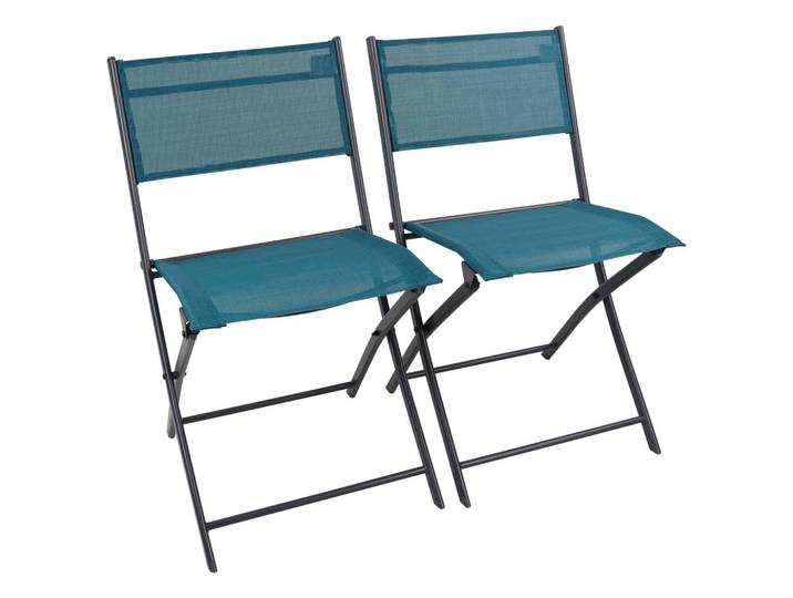Gartenklappstuhl-Set Sumila 2-tlg. Türkis