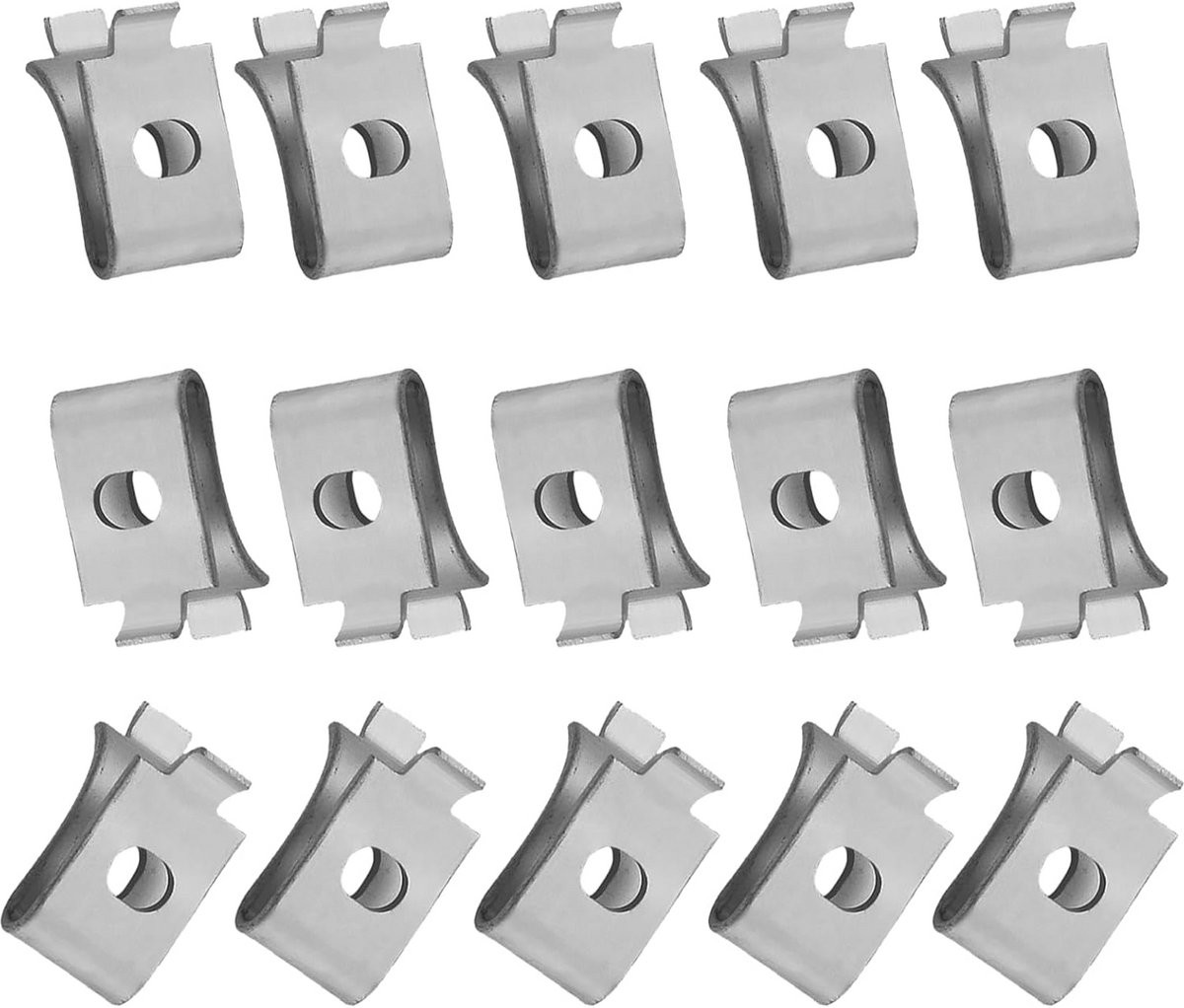 Verstelbare plankklemmen voor metalen en stalen draadrekken