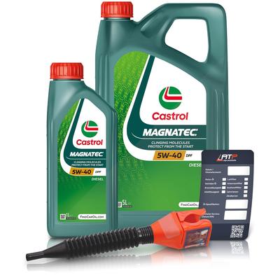 Castrol 6 L Magnatec 5W-40 DPF + Ölwechsel-Anhänger + Trichter [Hersteller-Nr. 15F913]