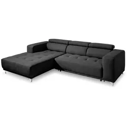 SOMETA Ecksofa Cancun Stoff Schwarz