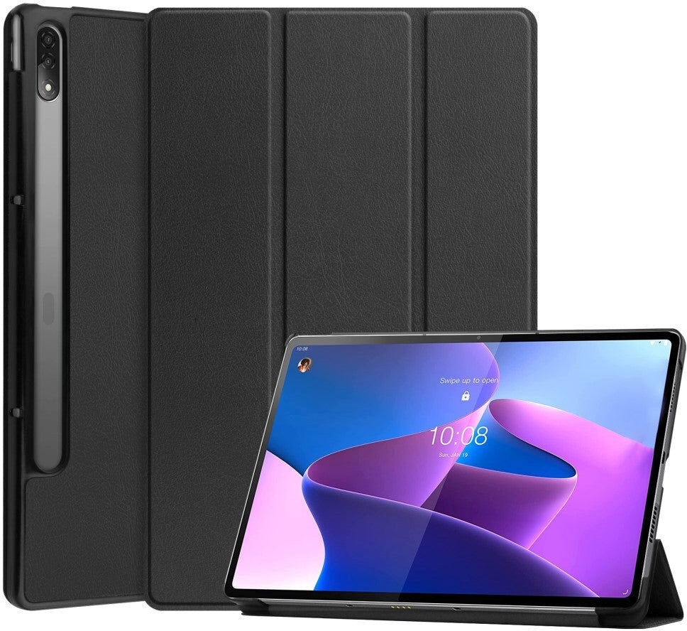 TABLETCOVERS.DK Lenovo Tab P12 Pro Tri-Fold Læder Cover - Sort