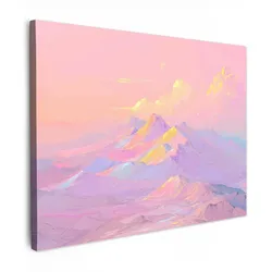 LEINWANDBILD Berggipfel - Wolken - Verträumt Wandbilder 80x60 cm