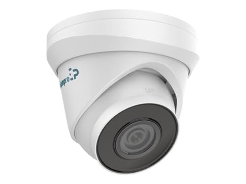 EtiamPro Dome IP-netwerkcamera, 4 MP bewakingscamera met nachtzicht tot 30 m, WDR-technologie en PoE-functie, wit