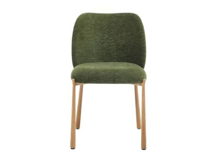 Vente-unique - Stuhl 2er-Set Jizak - Stoff Khaki Robustes Metallgestell Strukturierte Oberfläche