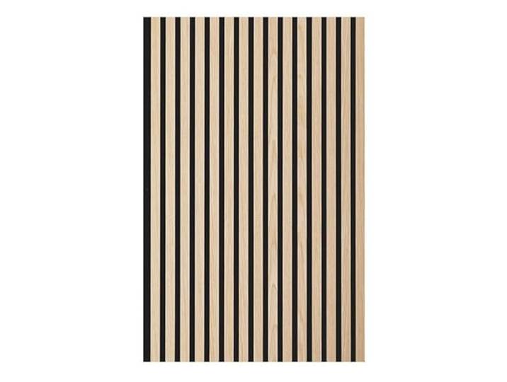 Akustikpaneele Holz je 120x56cm - 1,366 m² - Echtholz-Furnier (Eiche) & Akustik-Filz (Schwarz) Wandverkleidung, Geräuschunterdrückung, Schalldämmung, Akustikpaneel