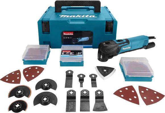 Makita TM3010CX2J, Schneiden, Polieren, Rasping, Schleifen, Sägen, Kratzen, Schwarz, Blau, 6000 OPM, 20000 OPM, 1,6°, AC