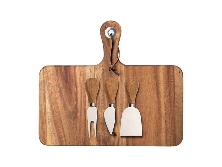 Dorre Plateau à fromage acacia Oline 4 Pièces 26x29 cm