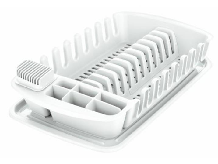 Tescoma Abtropfgestell mit Auffangschale CLEAN KIT, weiß