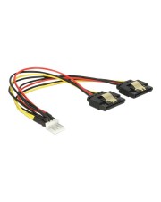 Delock Netzteil 4-Pin-Mini-Stromversorgungsstecker M bis SATA-Stromstecker W 5 / 12 V 20 cm (85236)